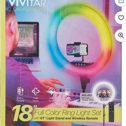 Large 18" Led Ring Light For Making Videos YouTubing Etc