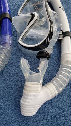 White Speedo dive mask and snorkel $15