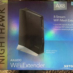 Netgear Nighthawk AX8 Black 8-Stream Wi-Fi 6 Mesh Range Extender