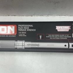 ICON 3/8 in. Drive, 5 to 75 ft-lb Professional Flex-Head Click Torque Wrench