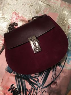 Authentic Chloè Drew Bag in Burgundy