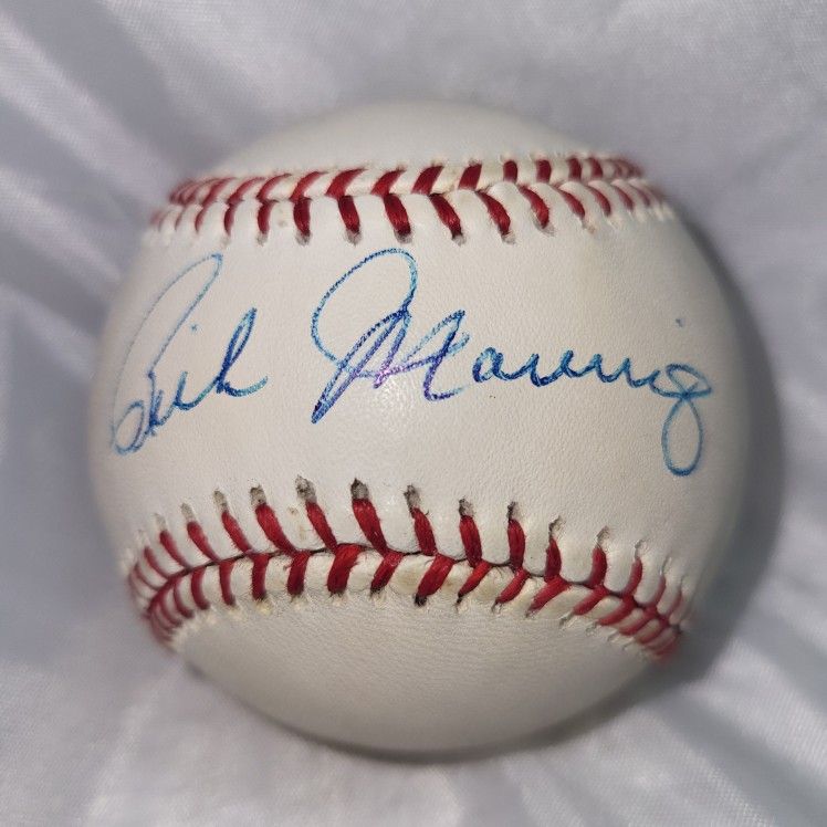 Rick Manning Autographed Baseball - Cleveland Guardians Commentator