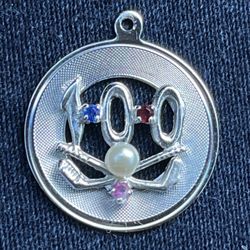 STERLING STONE/PEARL CHARM PENDANT