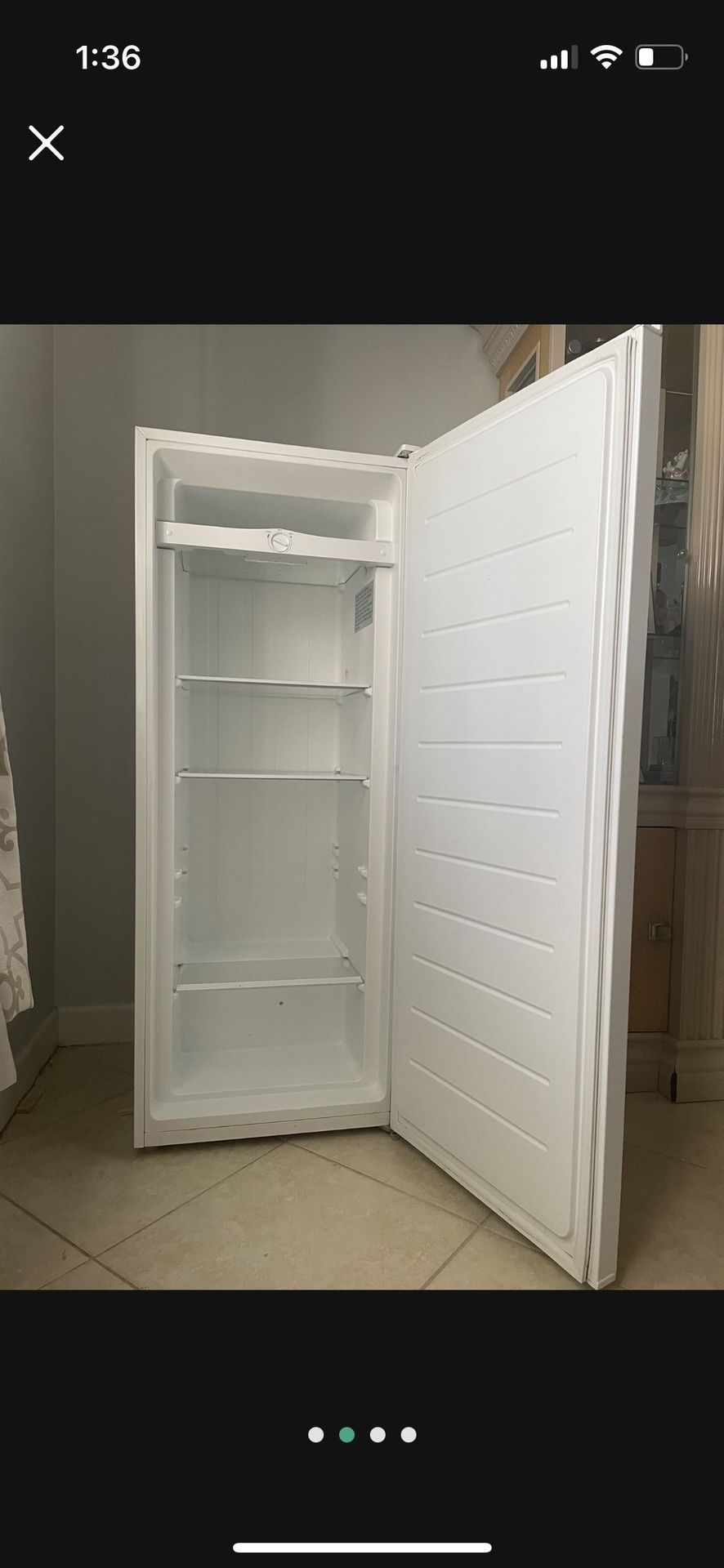 Standing freezer