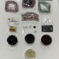 Wire, Beads, & Container Arts & Craft lot (10) Totals Sets
