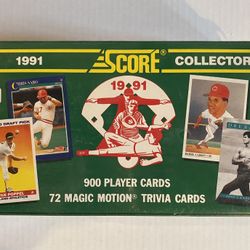 1991 Score Baseball Complete Set Factory Sealed 900 Cards + 7 Cooperstown Cards⚾
