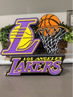 LA lakers desk sign