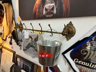 Brass Equestrian Wall Mounted Coat Rack