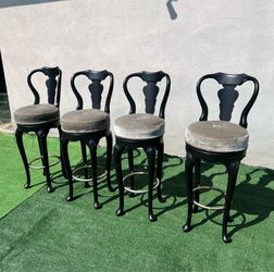 Set of 4 Vintage Swivel bar stools chairs