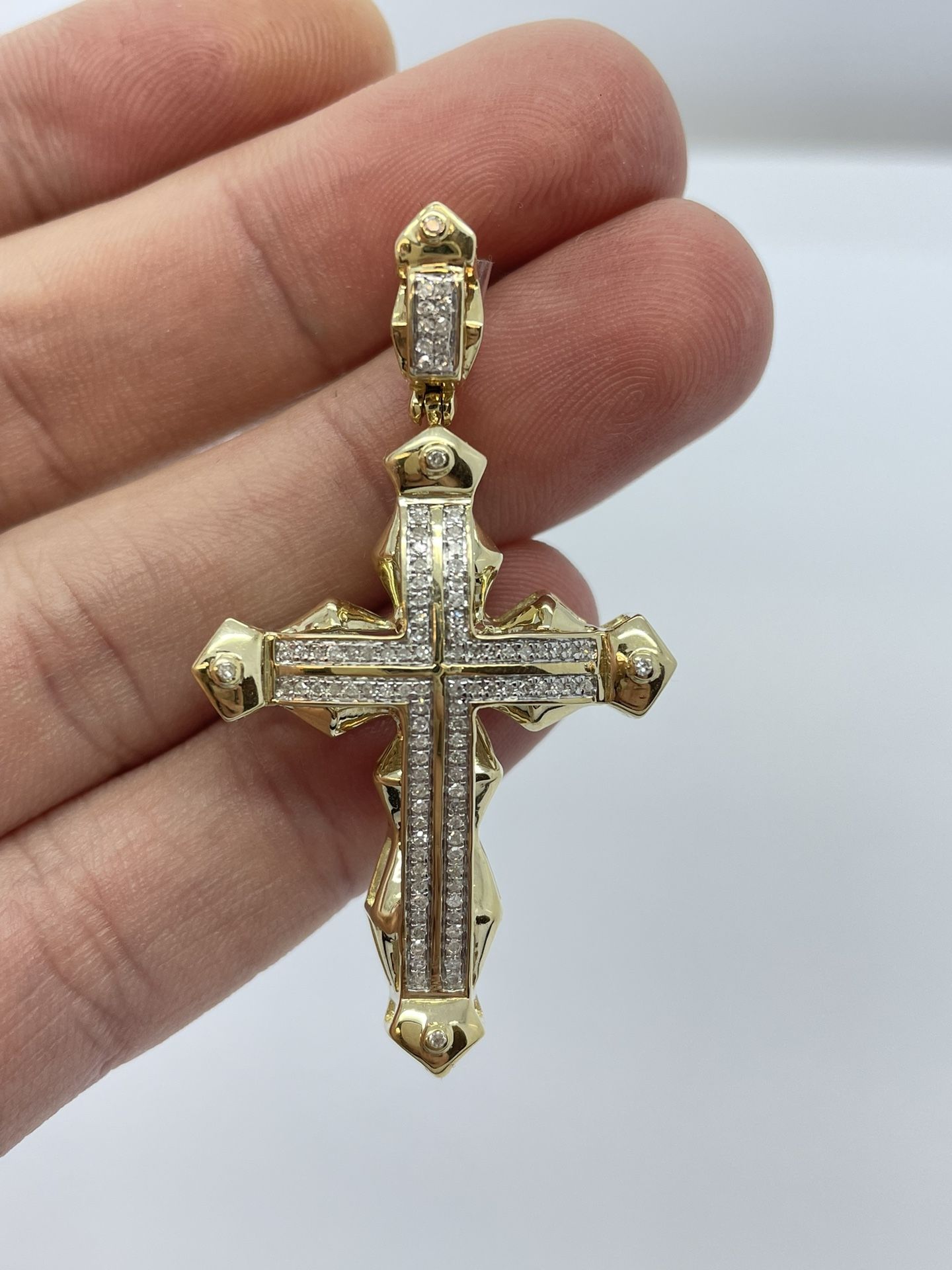 Diamond Gold Cross 10K New