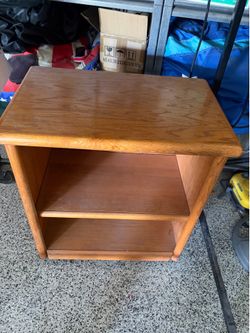 Solid oak office shelf unit