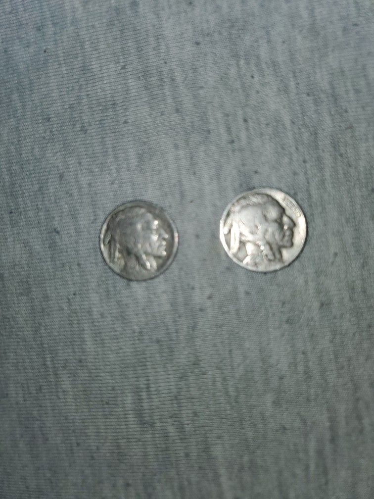 1936 & 1914 Buffalo Nickels Both No Mint