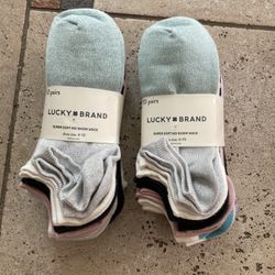 NWT Lucky Brand Super Soft ladies no show socks 20 pairs 
