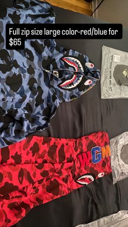 Bape shark face zip ups
