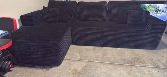 Boneless corduroy modular sectional