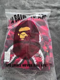 A BATHING APE (BAPE) RED HOODIE