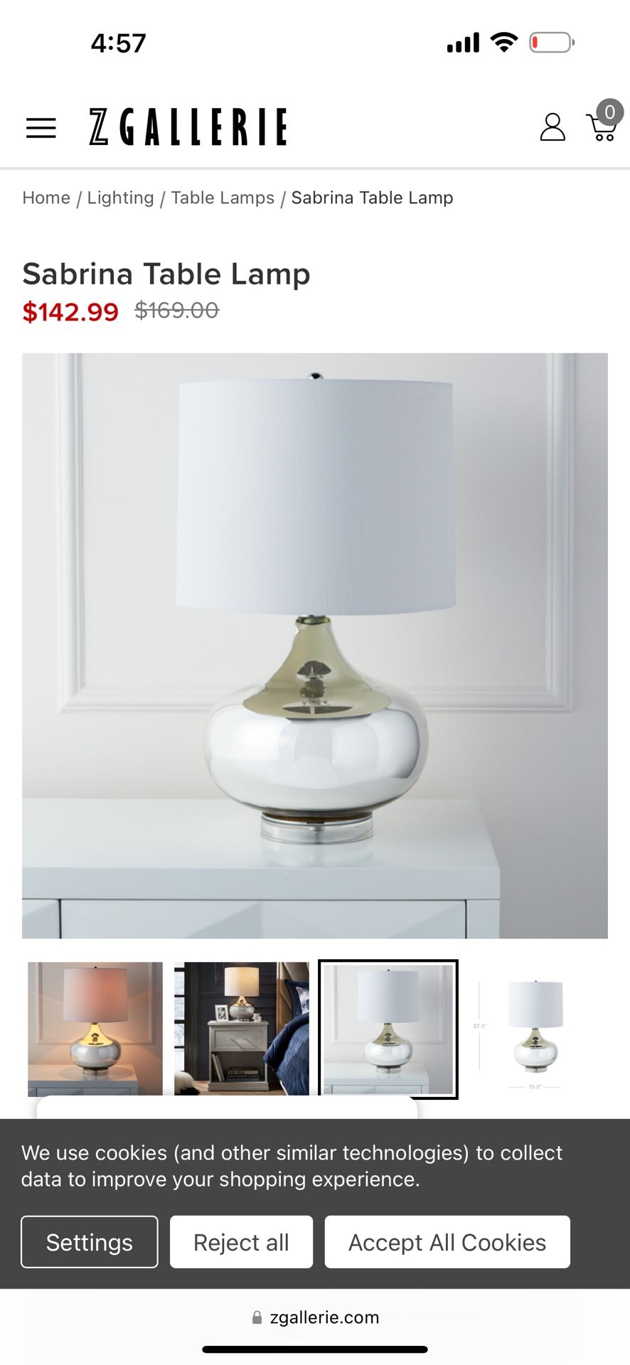Zgallerie Sabrina Lamp