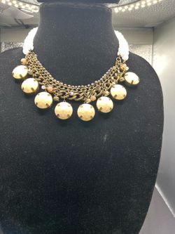 Gold-Tone Statement Charm Necklace