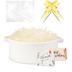 Basket for Gifts Empty, Woven Basket Set with Gift Bag,