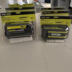 New RYOBI Lithium-Ion Ah Battery 40v