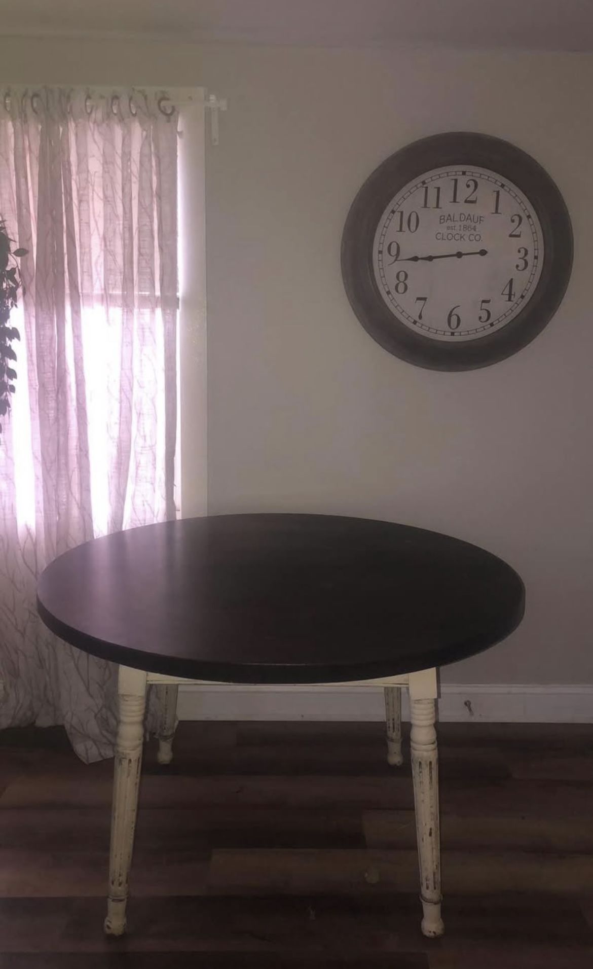 Reclaimed Distressed Old Round Dining Table with 27in legs