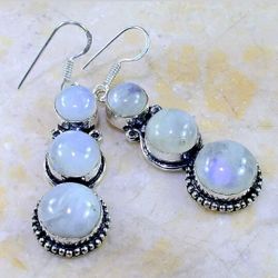 Moonstone and Silver Earrings