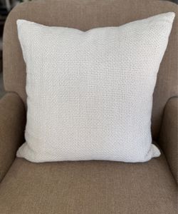 Cover ONLY Pottery Barn Ivory Faye Linen Textured Pillow Cover