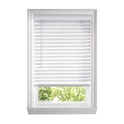 True White Faux Wood Blinds - Brand New