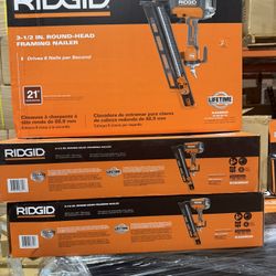 RIDGID Pneumatic 21-Degree 3-1/2 in. Round Head Framing Nailer