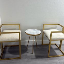 Chairs and small table