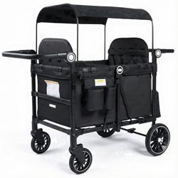 Wagon Stroller for 4 Toddlers, 4-in-1 Baby Wagon with Canopy, 59 Pounds,