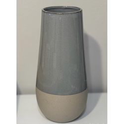 10” Flower Vases - Blue Grey and Beige Ceramic