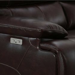 Aleena leather power reclining loveseat sale