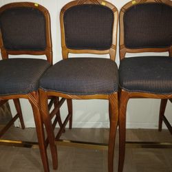 REDUCED  3  High End Bar Stools.  Excellent Condition 
