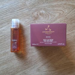Aromatherapy Associates Rose Pink Clay Mask and Travel Rose Shower Oil