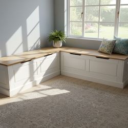 Wood Bench Storage Chest