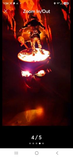 HORROR, CUSTOM, Zombie scene on a Skull Plastic Shot Glass w/LED lights, Firm