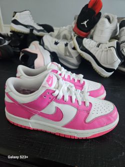 Girls Nike Dunk Low Fushia Size 4.5y 