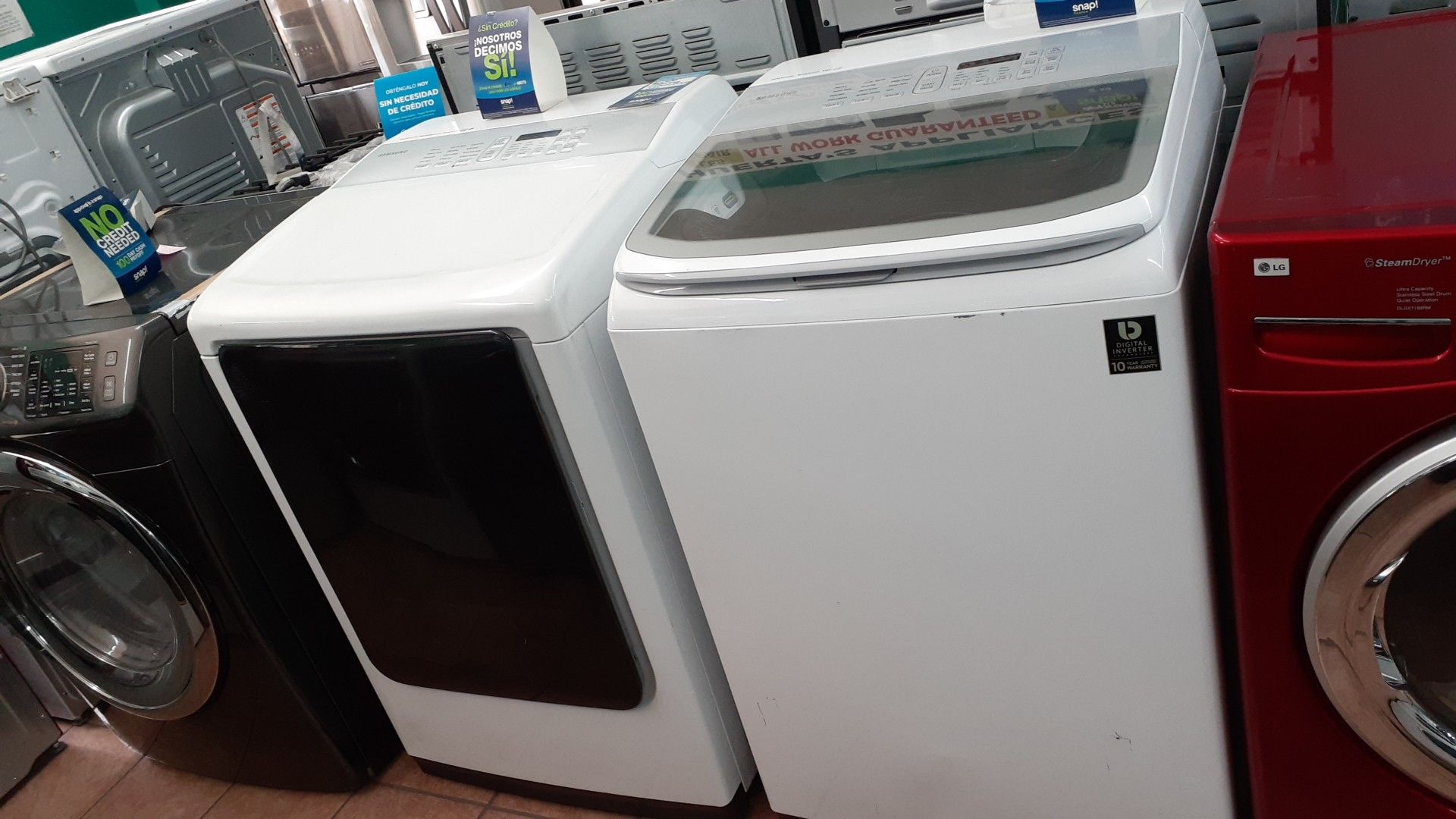 Samsung washer and dryer white