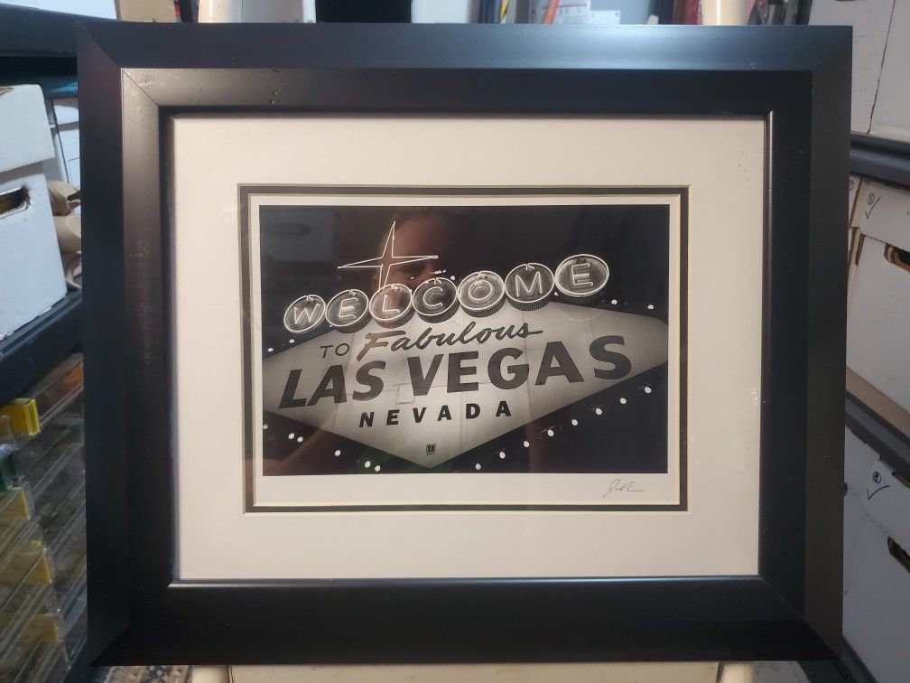 Jesse Kalisher Signature Series #3633 Welcome To Las Vegas Framed Print
