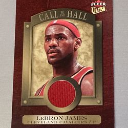 LeBron James 2007–08 Fleer Ultra Call to the Hall game used jersey card