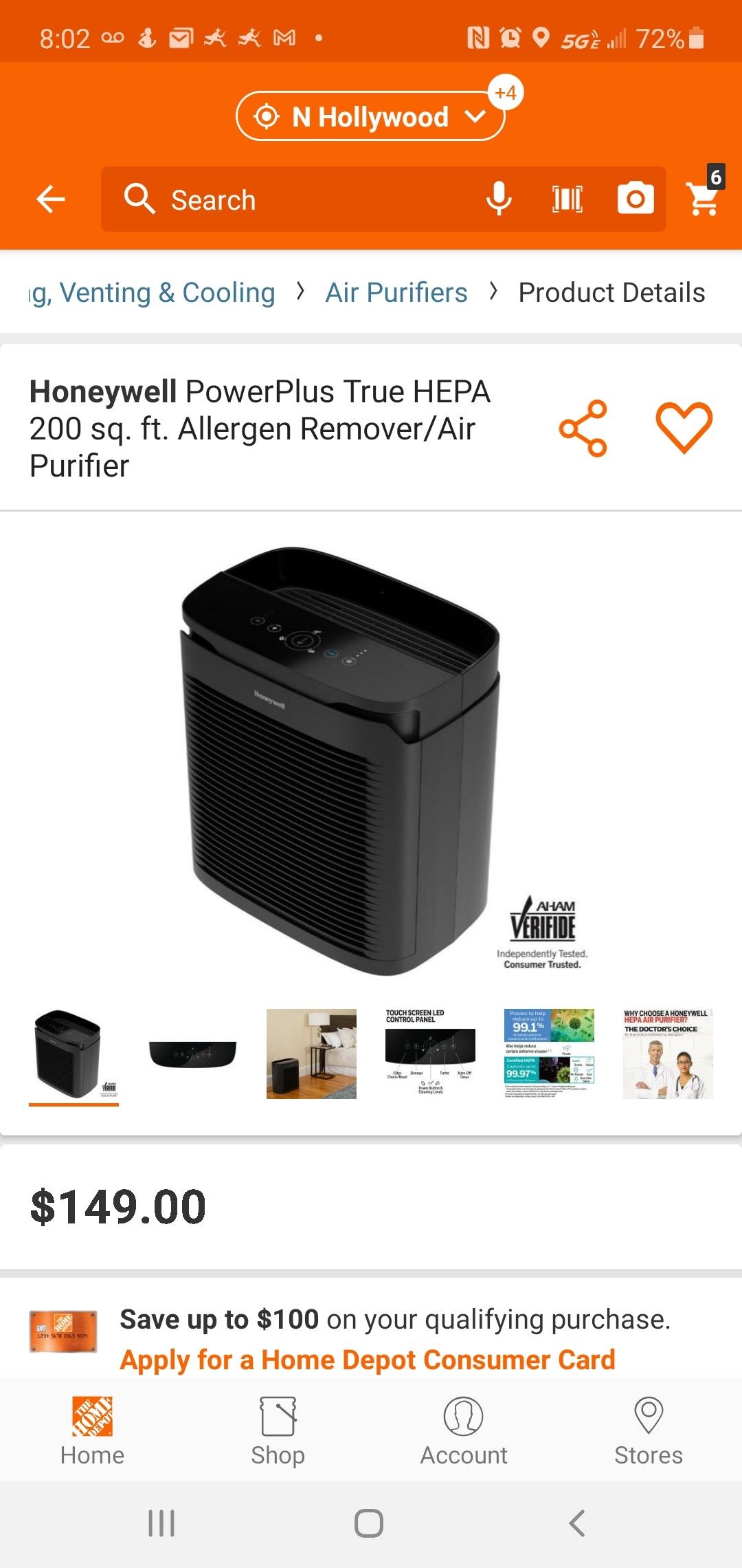 Honeywell power plus true hepa air purifier