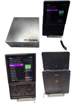 Anbernic RG Rotate With daijisho front-end pre setup and 128GB games Ps Skin