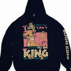 Disney Lion King “I Just Can’t Wait To Be King” - Pull Over Jacket Black Size XXL  Measurements > Pit to pit: 26in Length: 28in  Sleeve length: 28in  