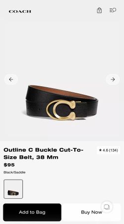Men’s sculpted C reversible belt