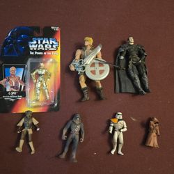 Action Figure Lot, all in pictures, star wars, He Man