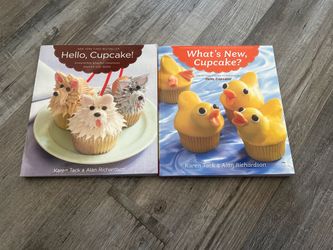 2 Books Cupcakes What's New & Hello Karen Tack & Alan Richardson PBK