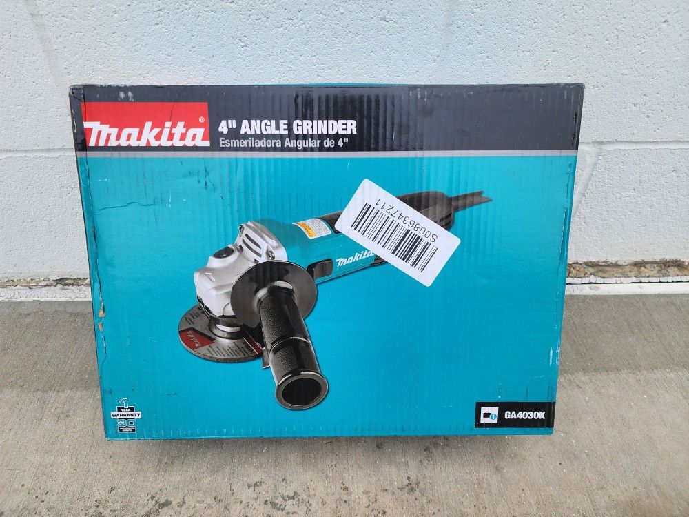 Makita
6 Amp Corded 4 in. Angle Grinder w/ Wheel, Guard Side Handle Hard Case