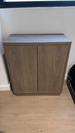 Two-Door Wood Grain Storage Cabinet