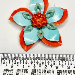 Brass Enamel Flower Brooch TRACY-R